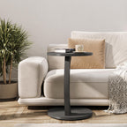 C-Shaped Wheeled Side Table: Living Room Couch Table, Laptop Stand