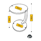 C-Shaped Wheeled Side Table: Living Room Couch Table, Laptop Stand